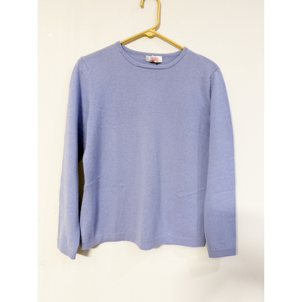 Marshal Fields blue/purple cashmere sweater top L